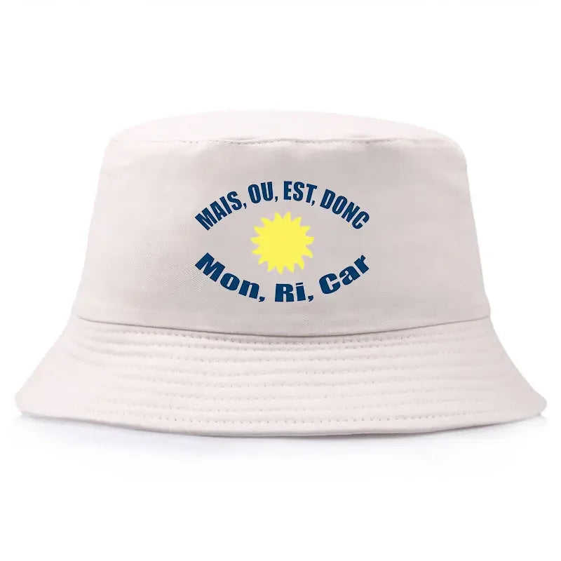 Chapeau Bob d'été Réversible "Mais, ou, est, donc, mon, ri, car"