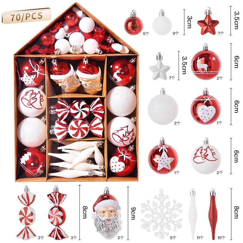 Coffret de 70PCS de décoration de Noël