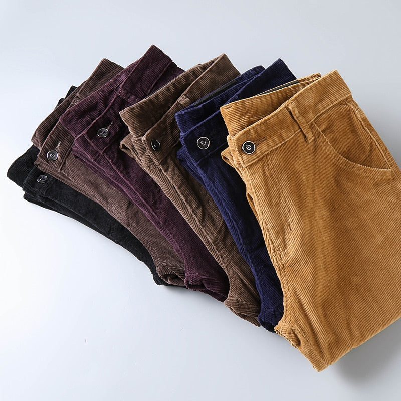Pantalon en velours côtelé épais pour homme