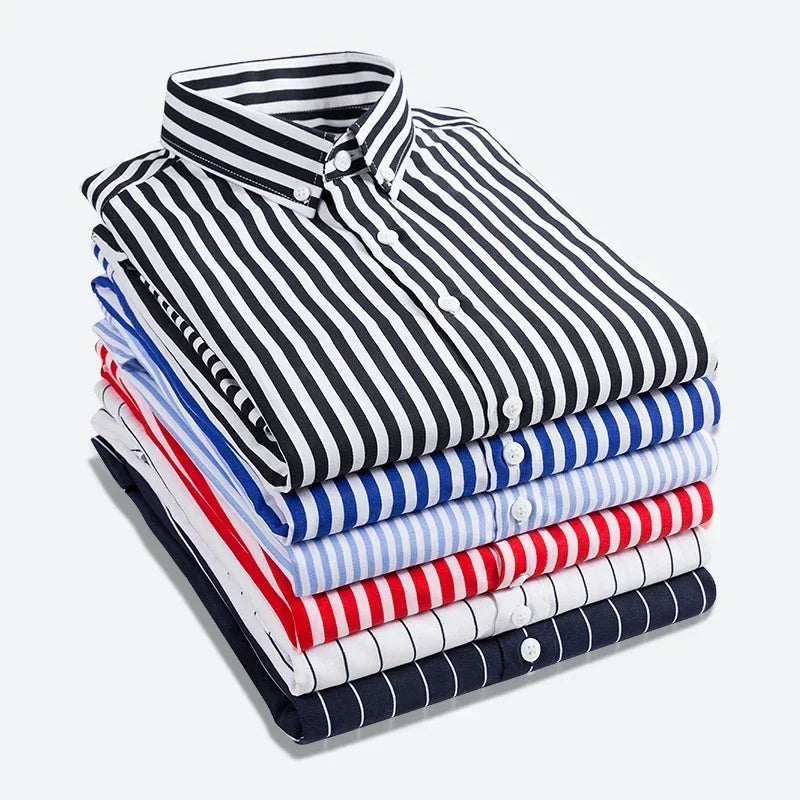 Chemise Oxford à rayure Homme - Intérieur Polaire