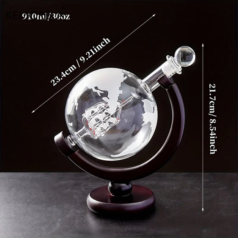 Carafe Whisky Globe + 2 Verres OFFERTS - Idée Cadeau