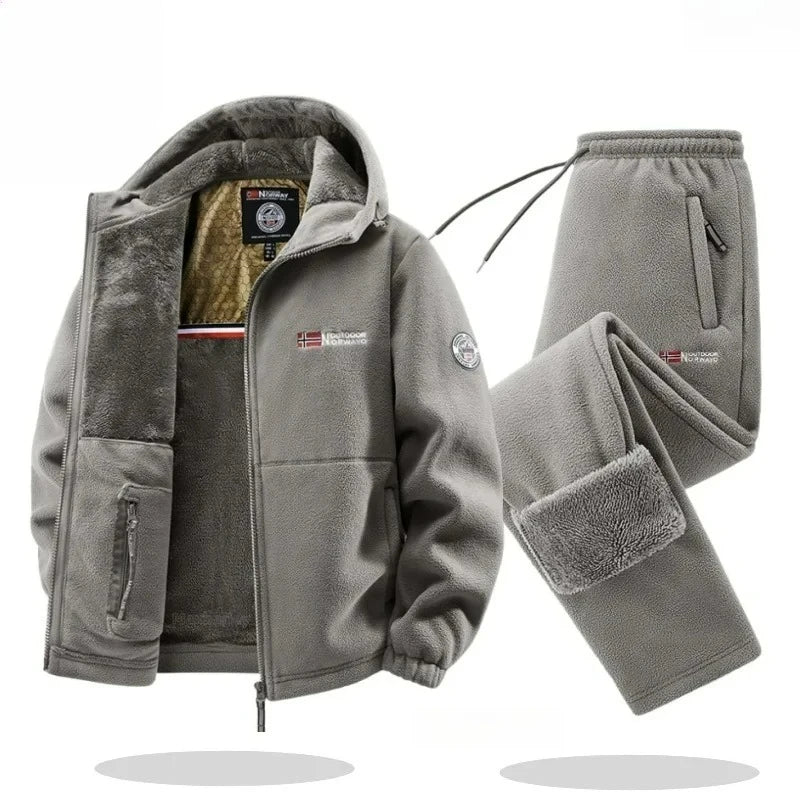 Ensemble NORWAY Gilet à Capuche et Jogging ULTRA chaud en Polaire - Homme