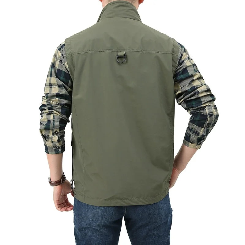 Gilet Multi Poches sans Manche Cargo