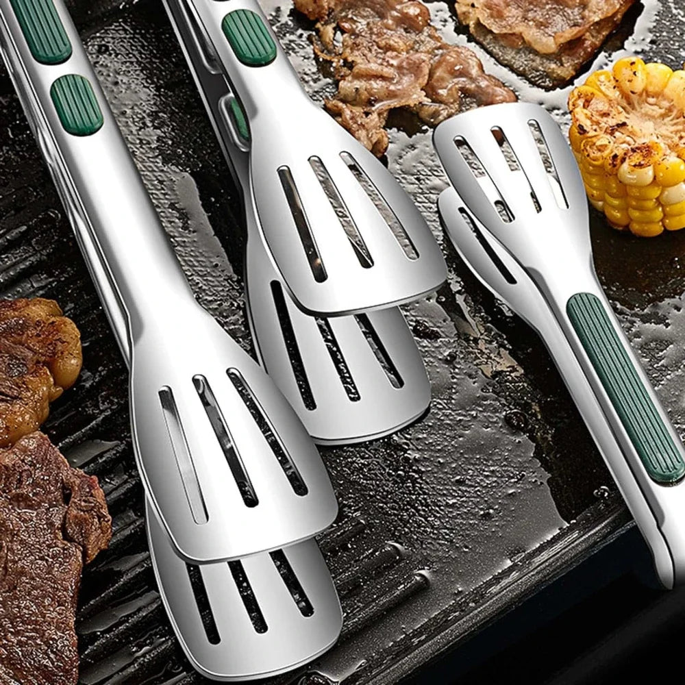 Lot de 3 Pinces Alimentaires pour BBQ en Acier Inoxydable