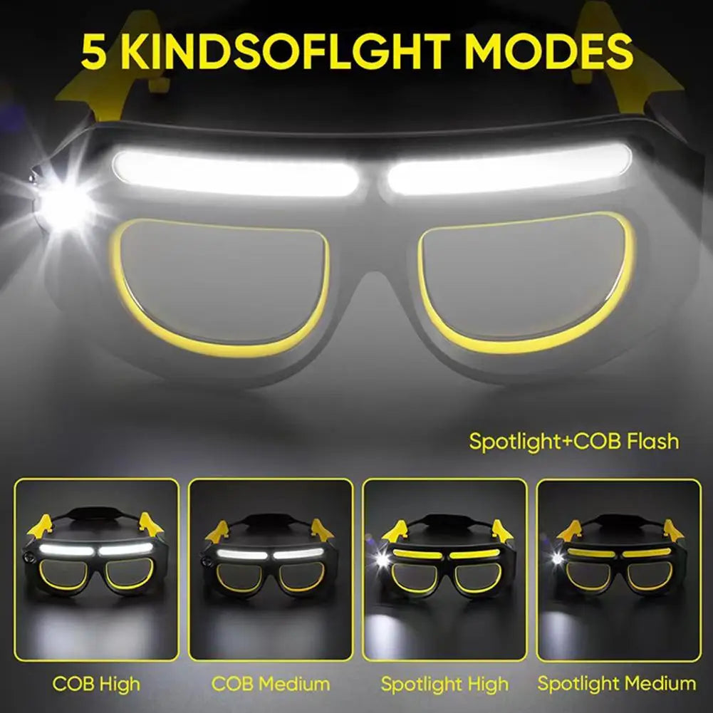 Lunettes de Sécurité LED Puissantes Rechargeables