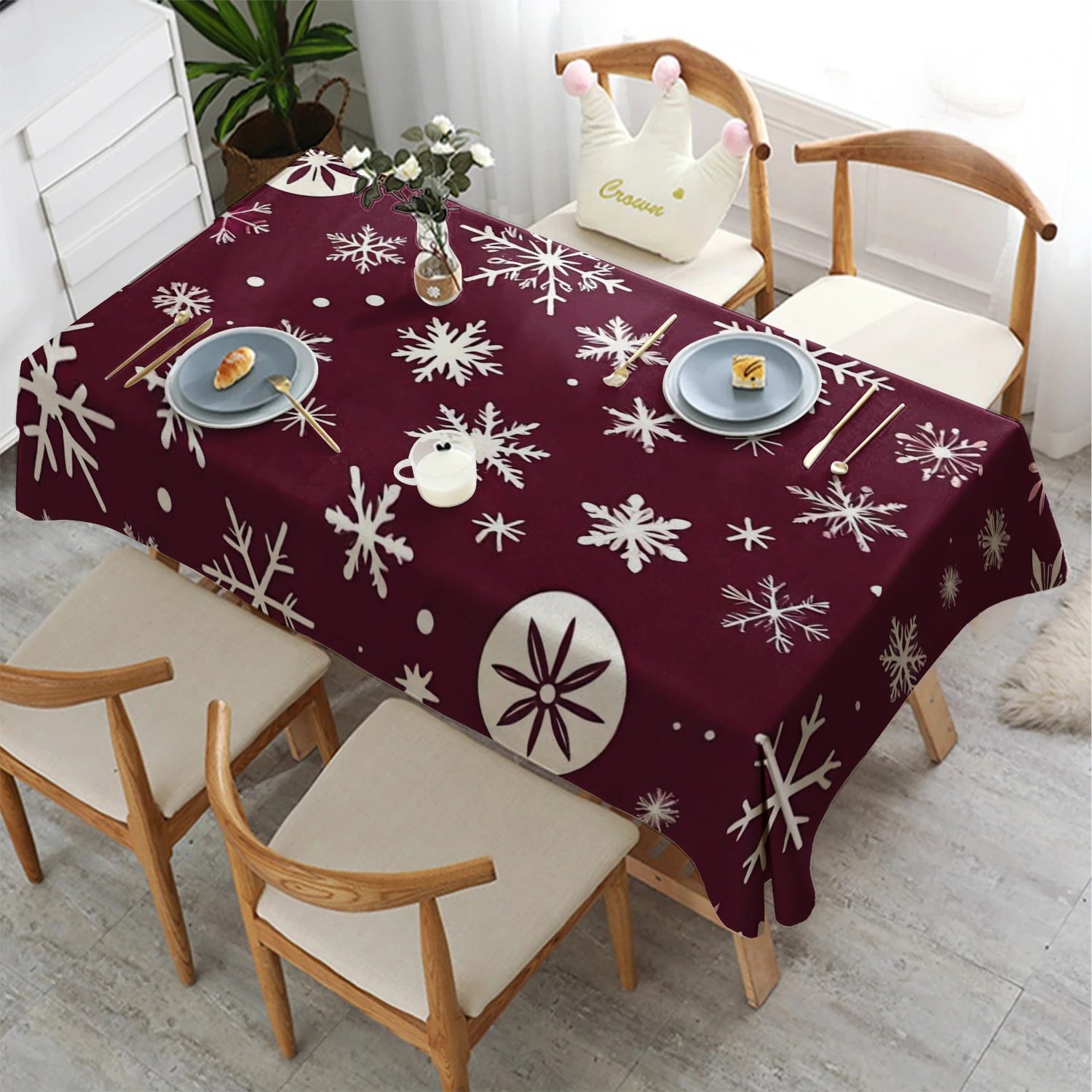 Nappe de Table Rectangulaire Spéciale Noël - 8 Tailles