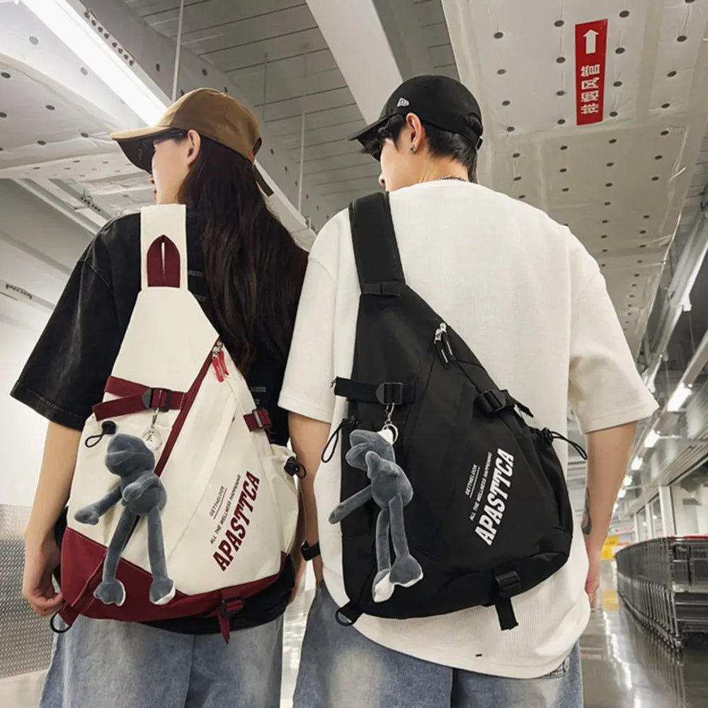 Sac à Dos Bandoulière Unisexe – Nylon Résistant pour Voyage et Usage Quotidien