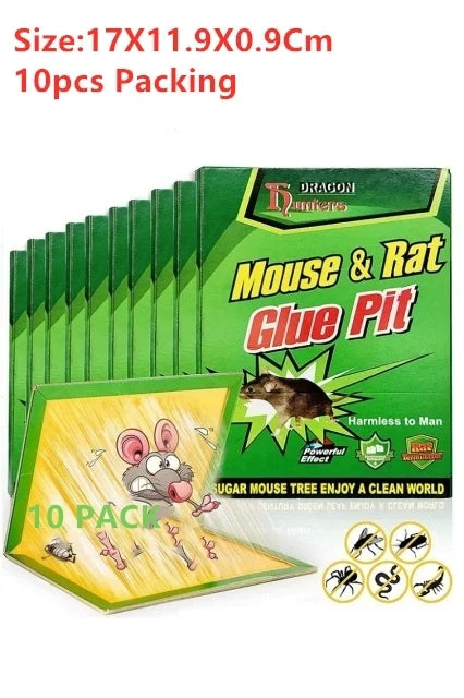 Lot de 10 Pièges à Colle Anti Rongeurs