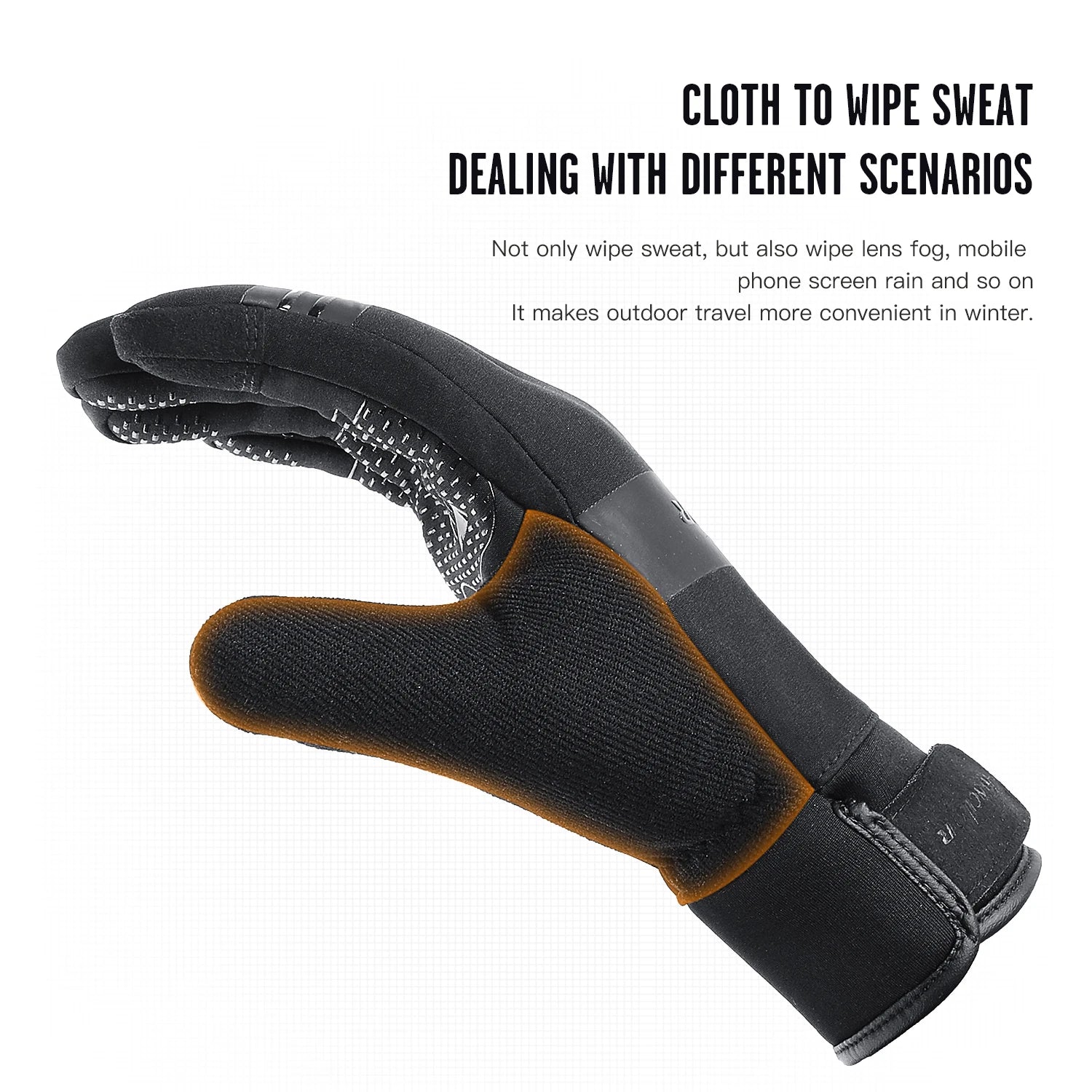 Gants Coupe-Vent Imperméables, Tactiles & Agrippants
