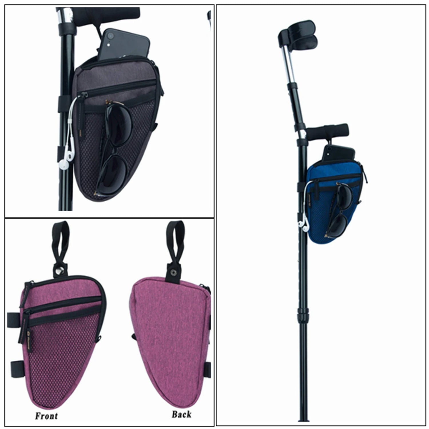 Sac de Canne & Béquille Pratique à Multipoches