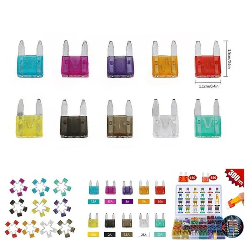 Kit de 300 pièces Fusibles de Voiture