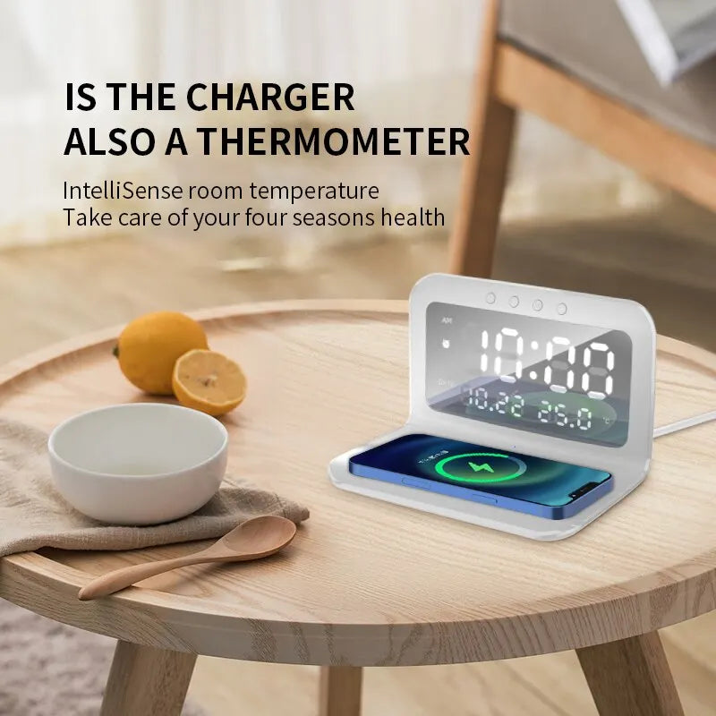 Horloge de recharge sans fil multifonction 3 en 1