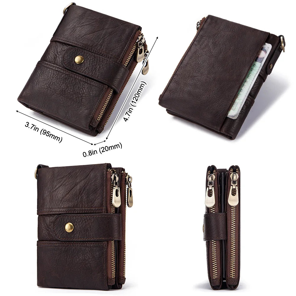 Portefeuille avec Chaîne en Cuir