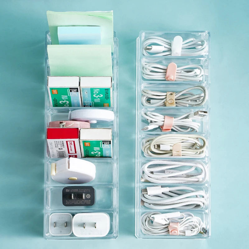Boîte de rangement pour chargeurs et câbles + 10 Attaches Câbles OFFERTS