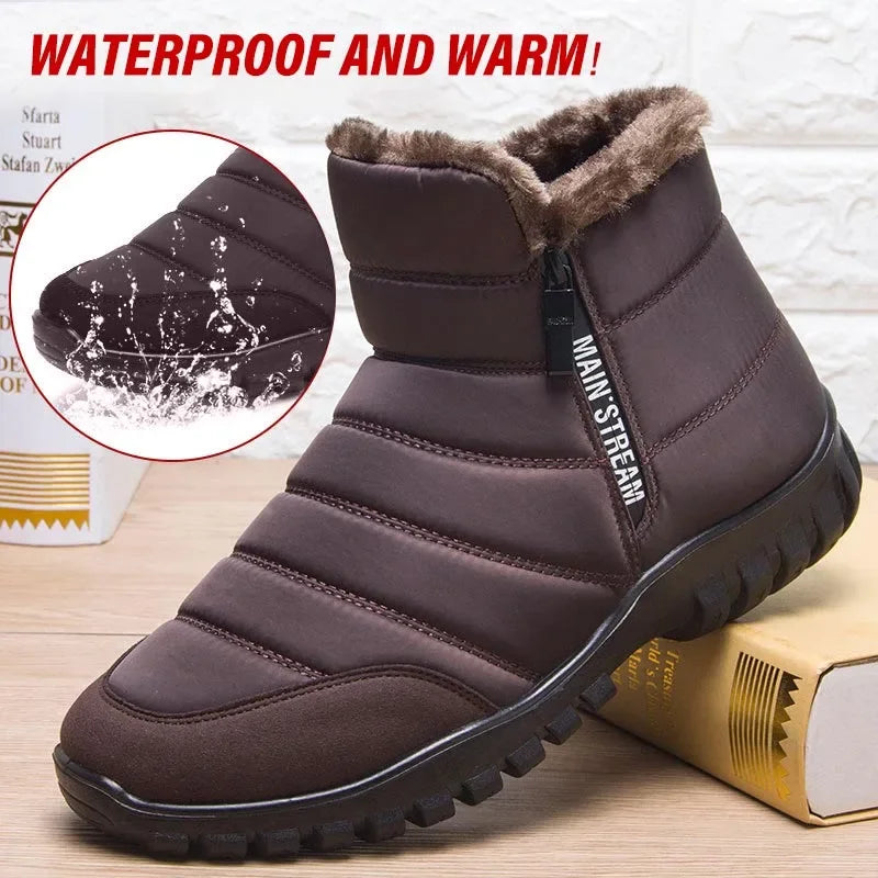Bottes de neige imperméables pour hommes - Fourrure polaire