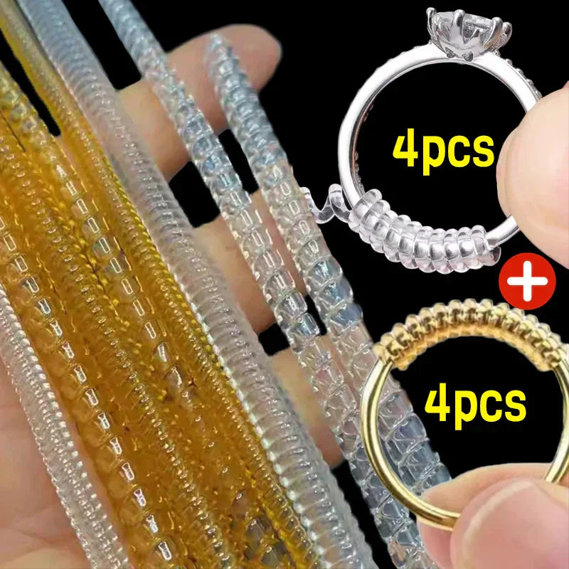 8PCS Réducteur en Silicone de taille de bague