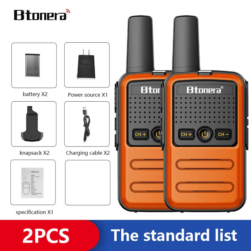 Duo Mini Talkie-Walkie rechargeable - Jusqu'Ă 5km !