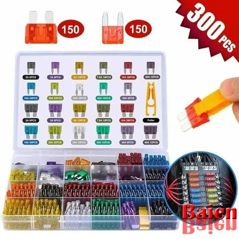 Kit de 300 pièces Fusibles de Voiture
