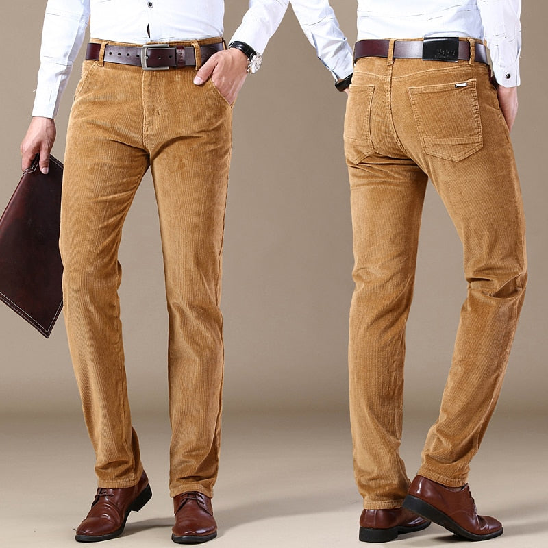 Pantalon en velours côtelé épais pour homme
