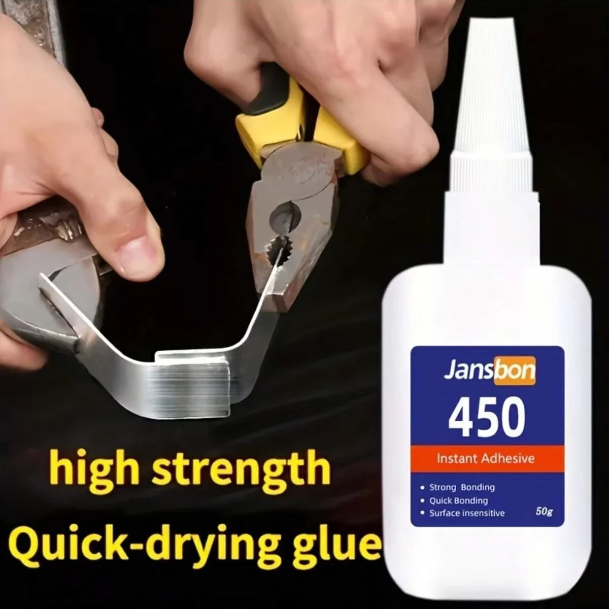 2x Super colle séchage rapide 5 sec — adhésif puissant multi-usages + 1 OFFERTE