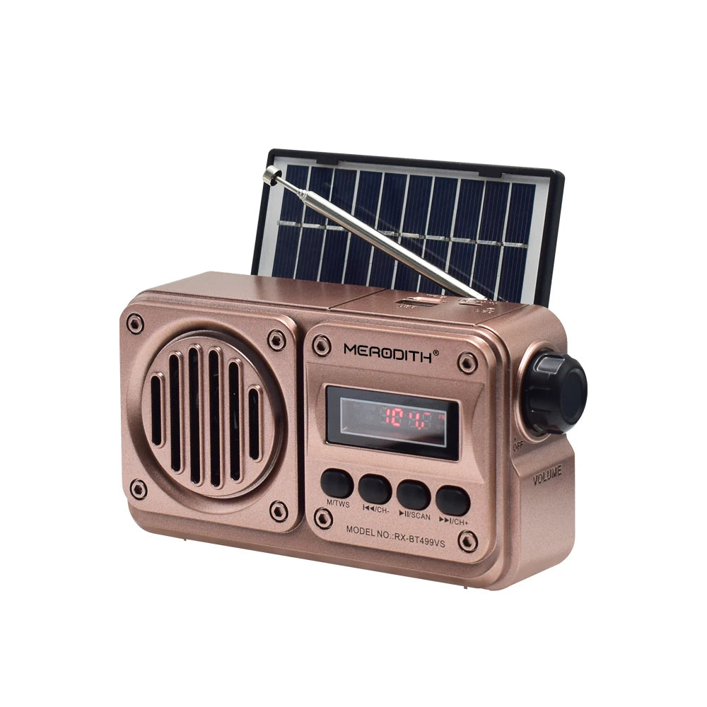 Radio Enceinte Solaire Bluetooth Sans Fil