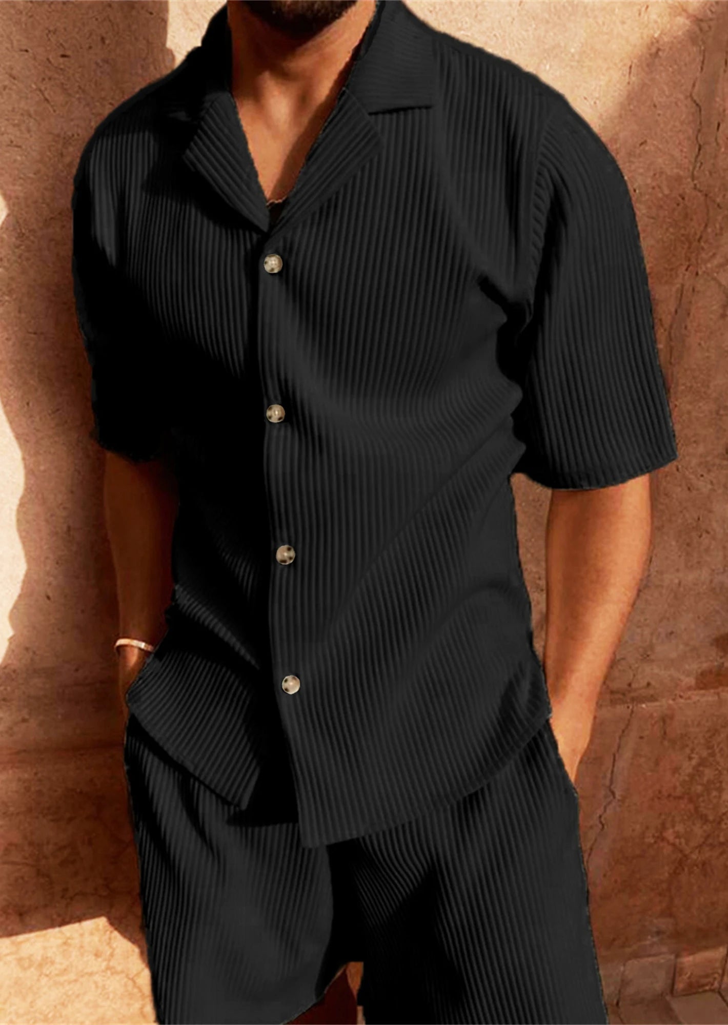 Ensemble Chemise & Short en Velours Côtelé - Tendance 2025