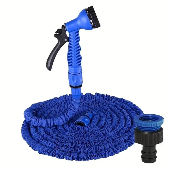 Tuyau d’Arrosage Extensible + Pistolet Multi-Jet