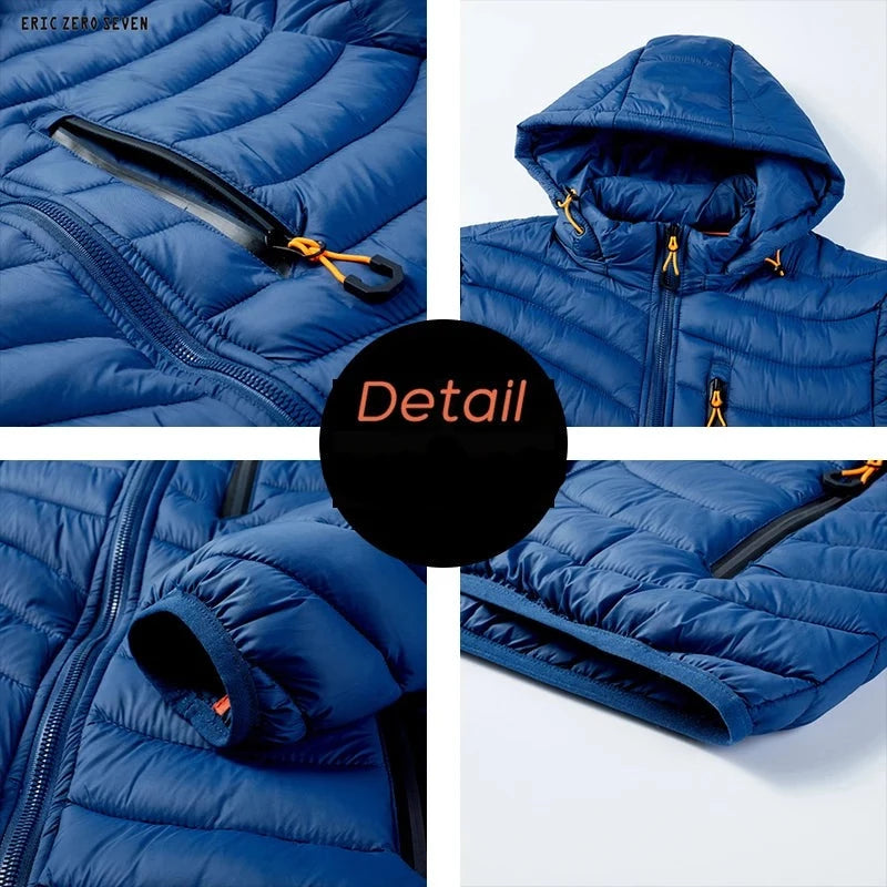 Ritch - Doudoune légère à capuche multipoche pour Homme
