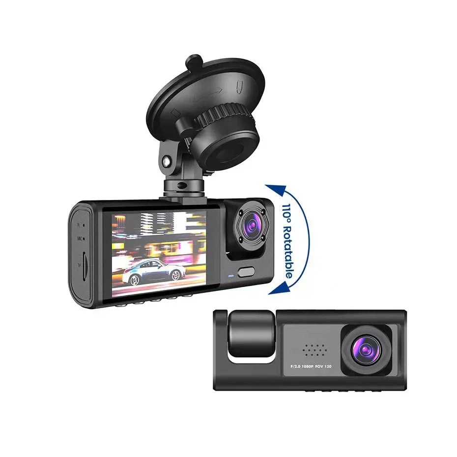 DASHCAM double objectif vision nocturne + carte SD 64gb
