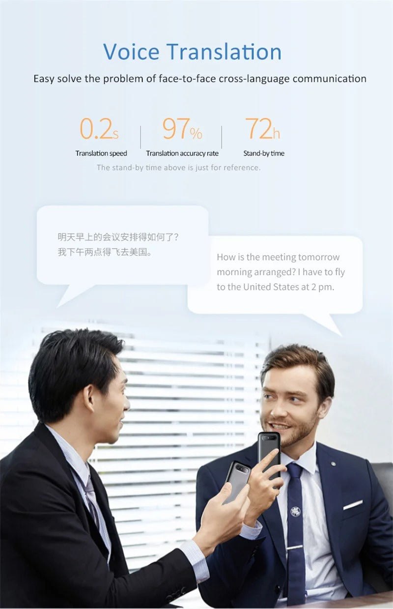 Traducteur vocal intelligent portable - 134 langues - Nouvelle génération