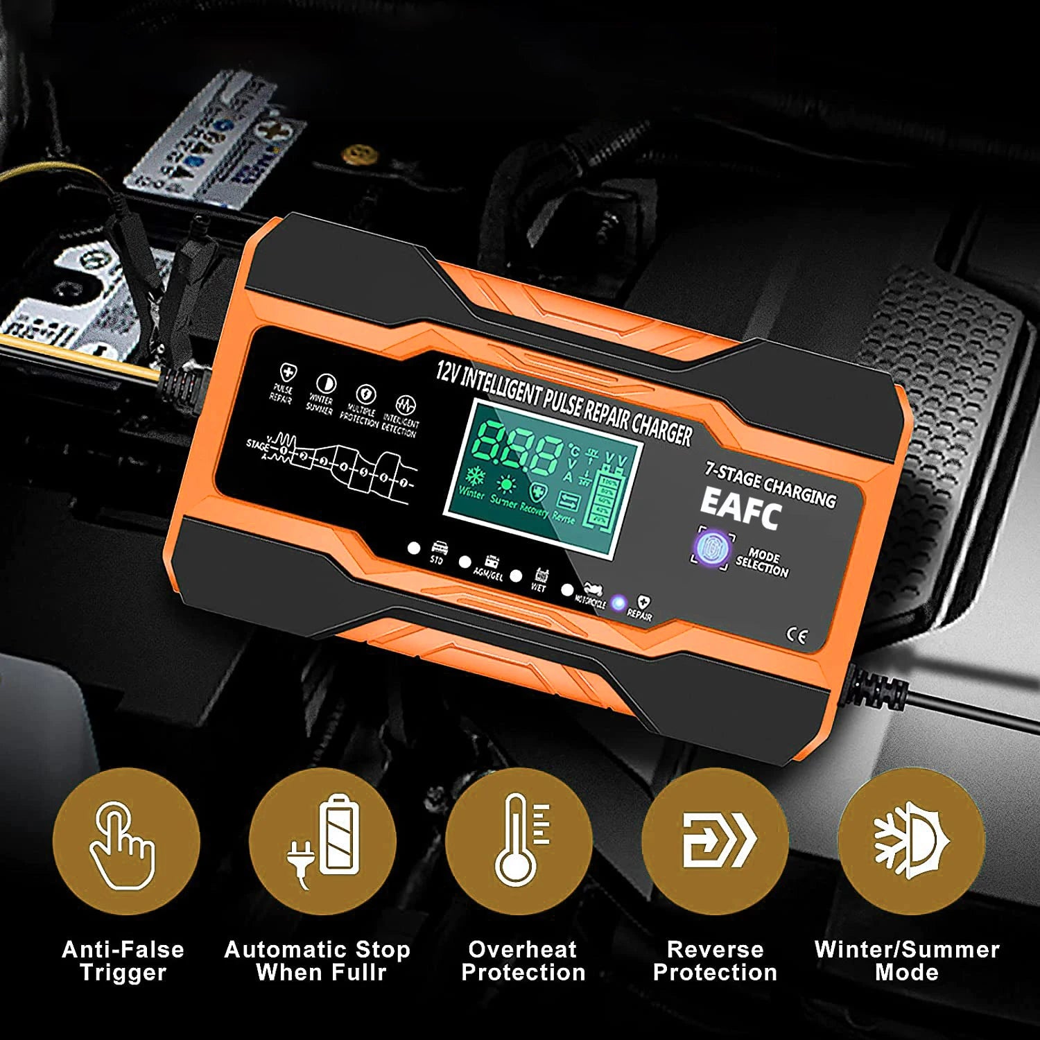 Chargeur de batterie de voiture Automatique intelligent