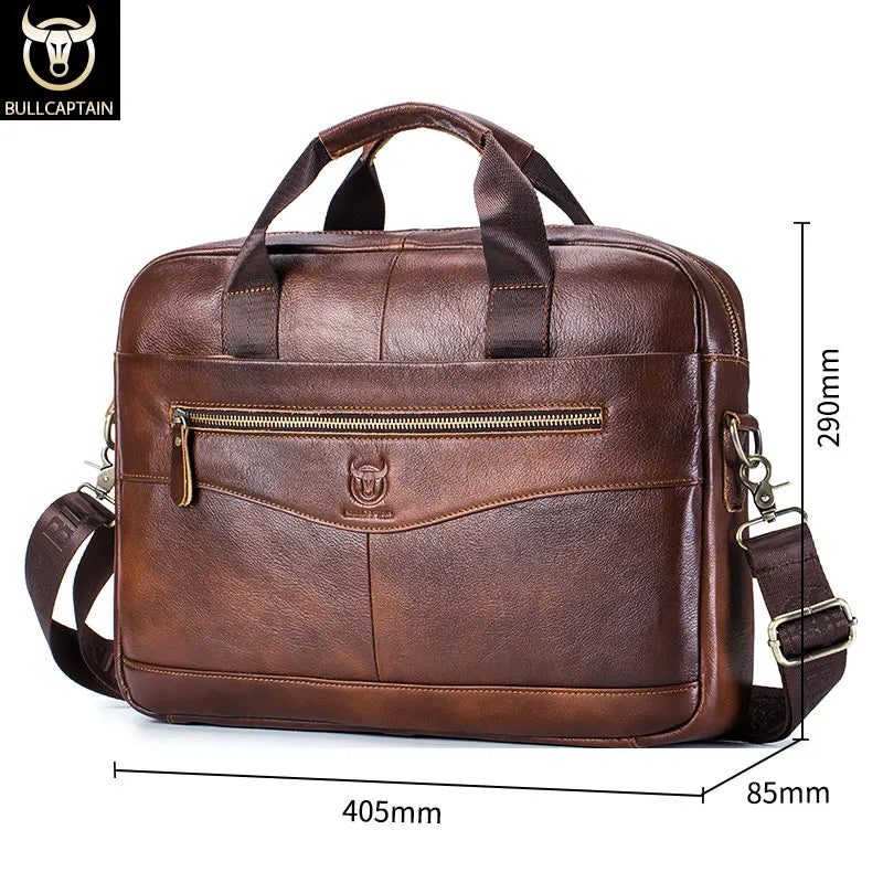 Sac d'affaire avec bandouillère en cuir Véritable pour Hommes