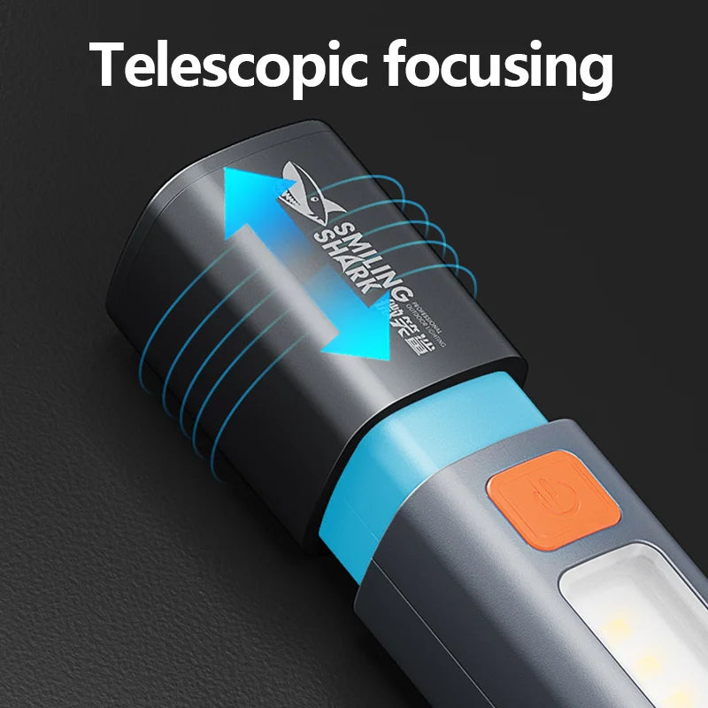 Lampe torche POWER+ - 3 Modes, Zoom, Mousqueton et étanche