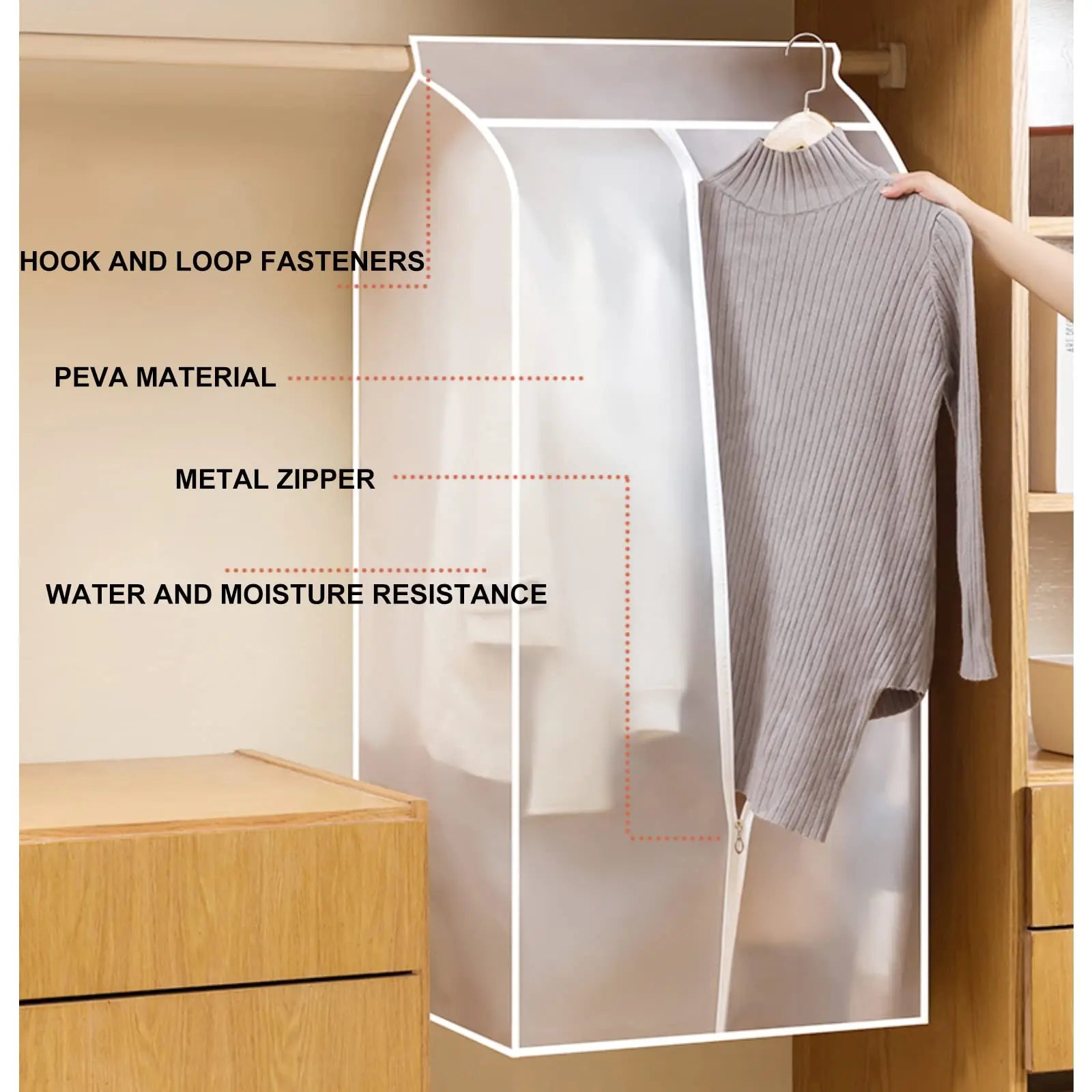 Housse de Protection Vêtements Anti Poussière