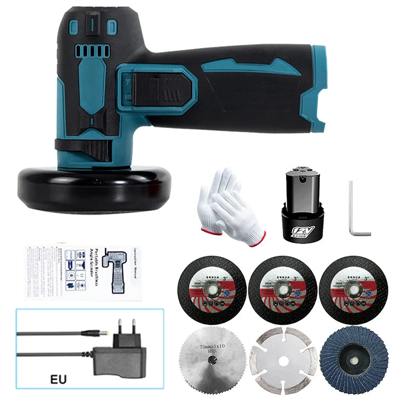 Mini meuleuse d'angle sans fil 12V + Accessoires OFFERTS