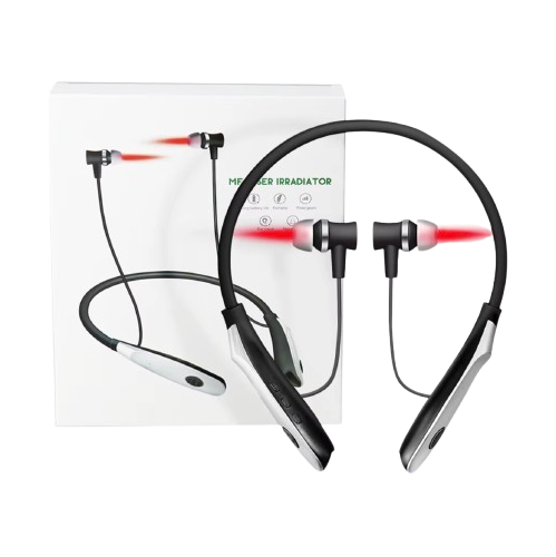 Auriculares para alivio del tinnitus mediante terapia de infrarrojos