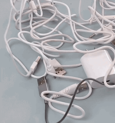 Boîte de rangement pour chargeurs et câbles + 10 Attaches Câbles OFFERTS
