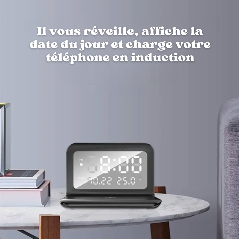 Horloge de recharge sans fil multifonction 3 en 1