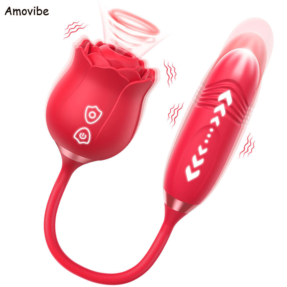 ROSE VIBRATOR - Sextoys 2 en 1