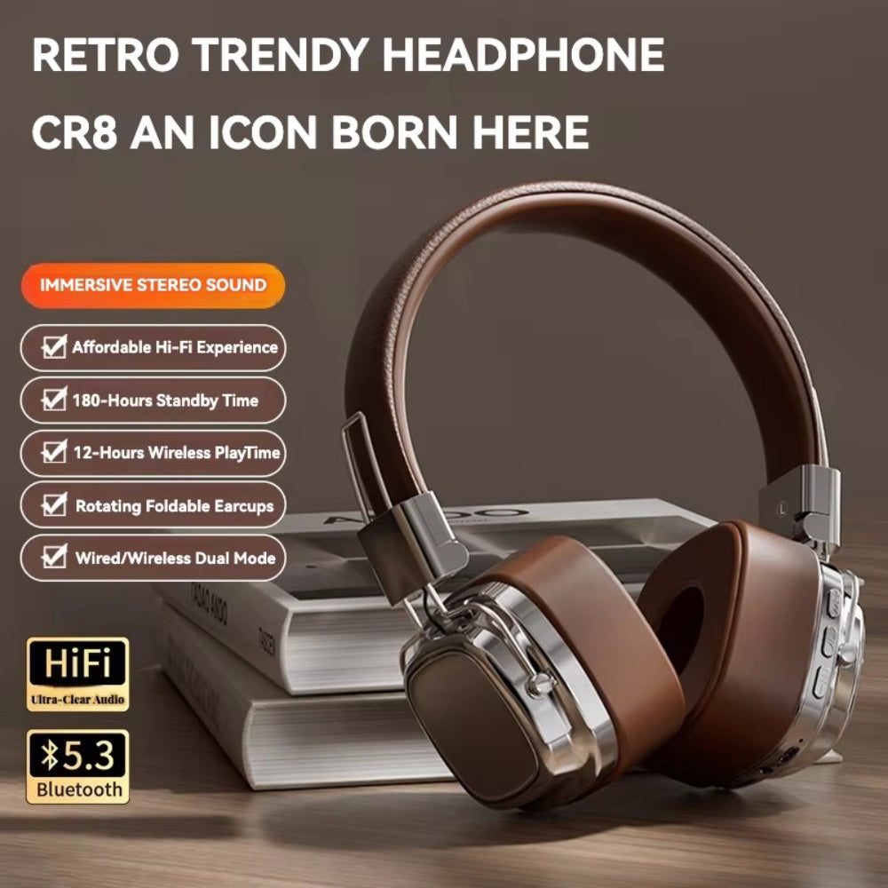 Casque Auriculaire Rétro Classiques Bluetooth 5.3