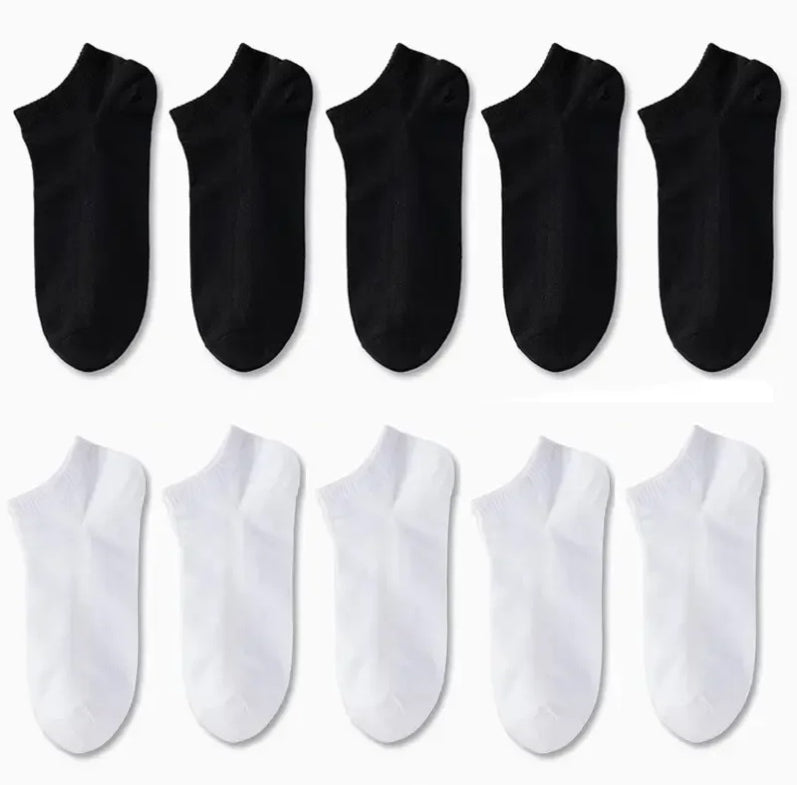 10 Paires de chaussettes invisibles 4 saisons - Mixtes