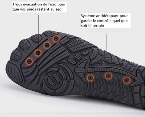 chaussures d'eau mixtes EXTRA SOUPLES