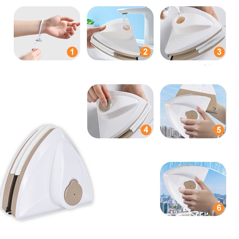 Nettoyeur magnétique double vitrage