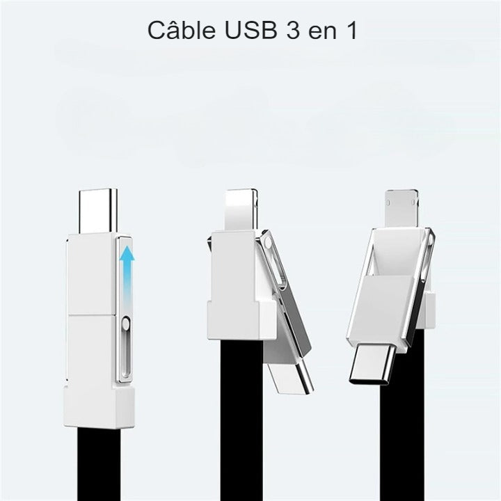 Porte-clés USB magnétique 3 en 1