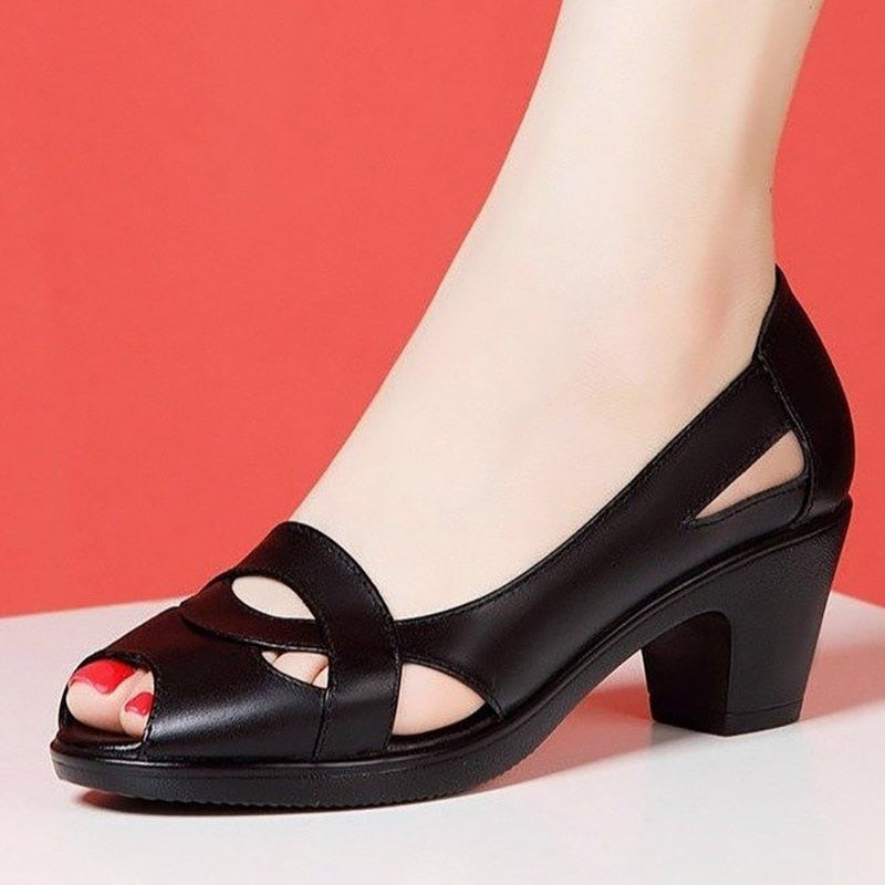 Escarpins ajourés à talons