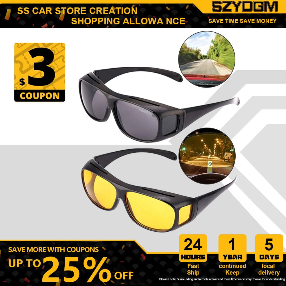 Lunettes de conduite anti-éblouissement - Clip OFFERT