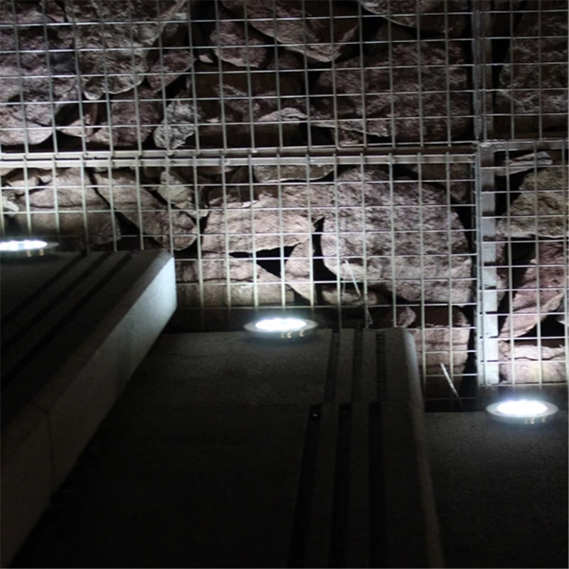 4 x spot LED lumineux pour jardin