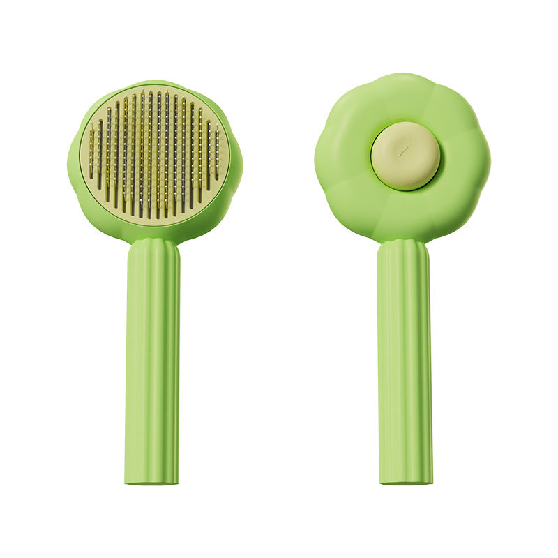 Brosse auto-nettoyante et massante pour poils d'animaux