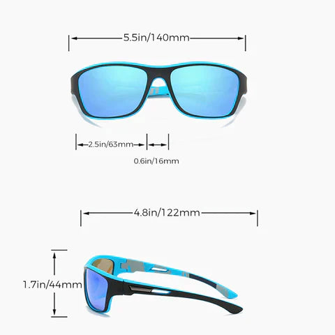 Lunettes de soleil de sport avec verres polarisants anti-reflets