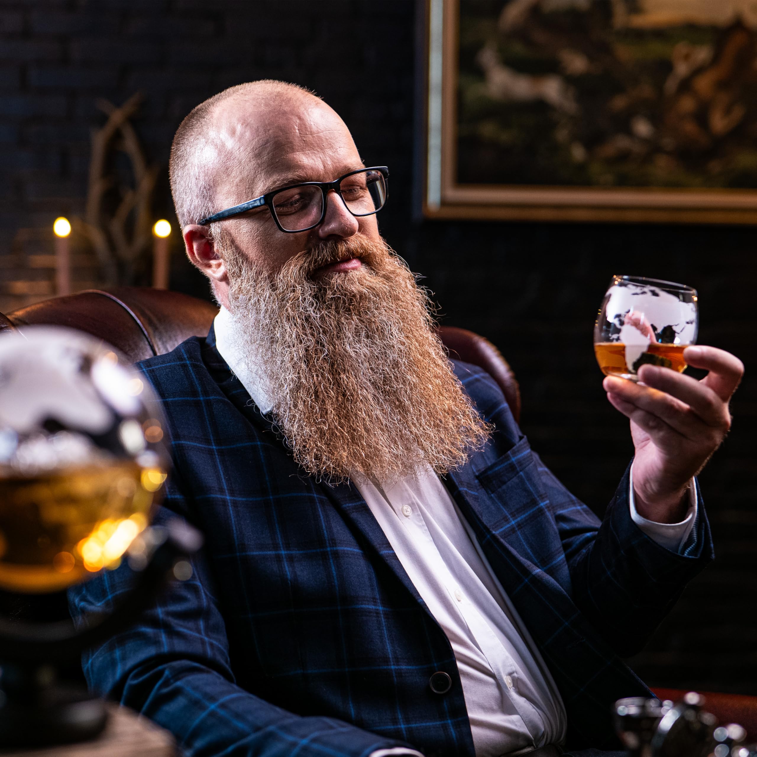 Carafe Whisky Globe + 2 Verres OFFERTS - Idée Cadeau